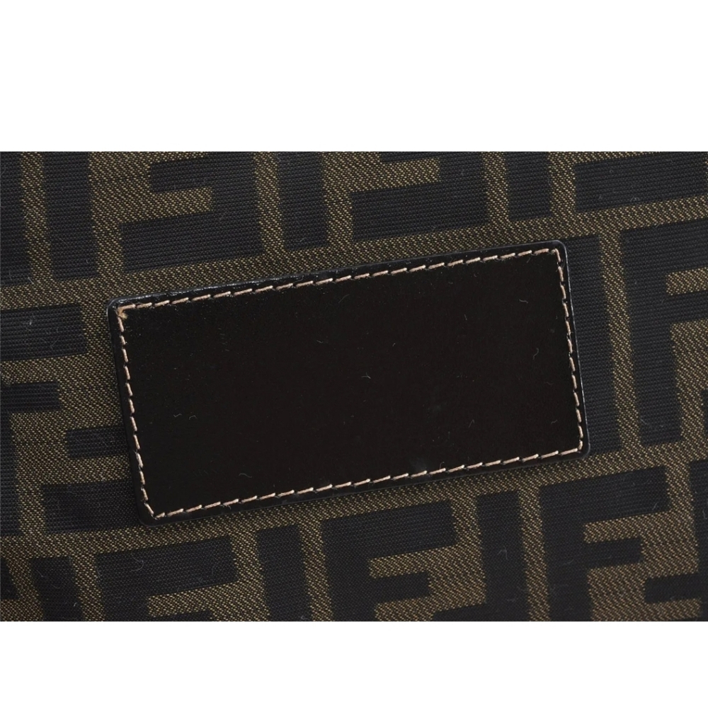 Authentic FENDI Zucca Clutch Nylon &  Leather clutch - Picture 4 of 9